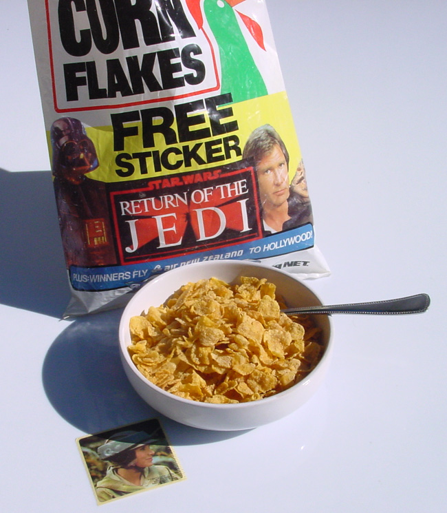 Kelloggs ROTJ Packet and Sticker