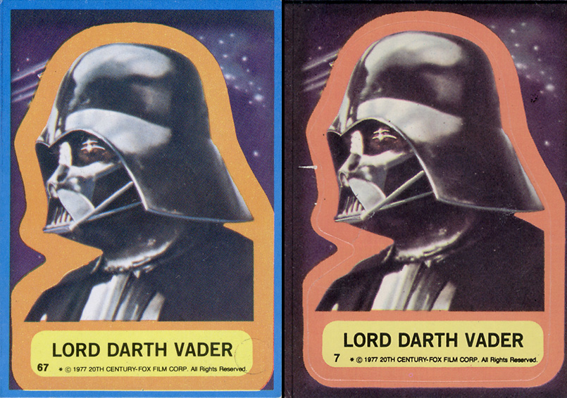 Allens and Regina no.67 vs Topps no.7